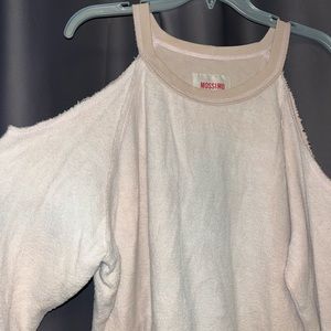 Long tunic cold shoulder shirt size small light pink